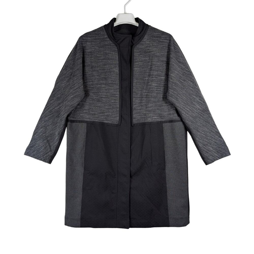 Lululemon Cacoon Car Long Coat Jacket Black Grey Women’s Size Small S USED